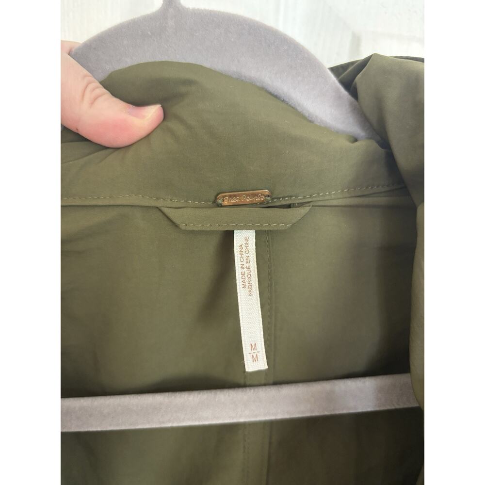 Free People Wind Swept Hooded Anorak Parka Utility Jacket Medium Windbreaker - Picture 7 of 9